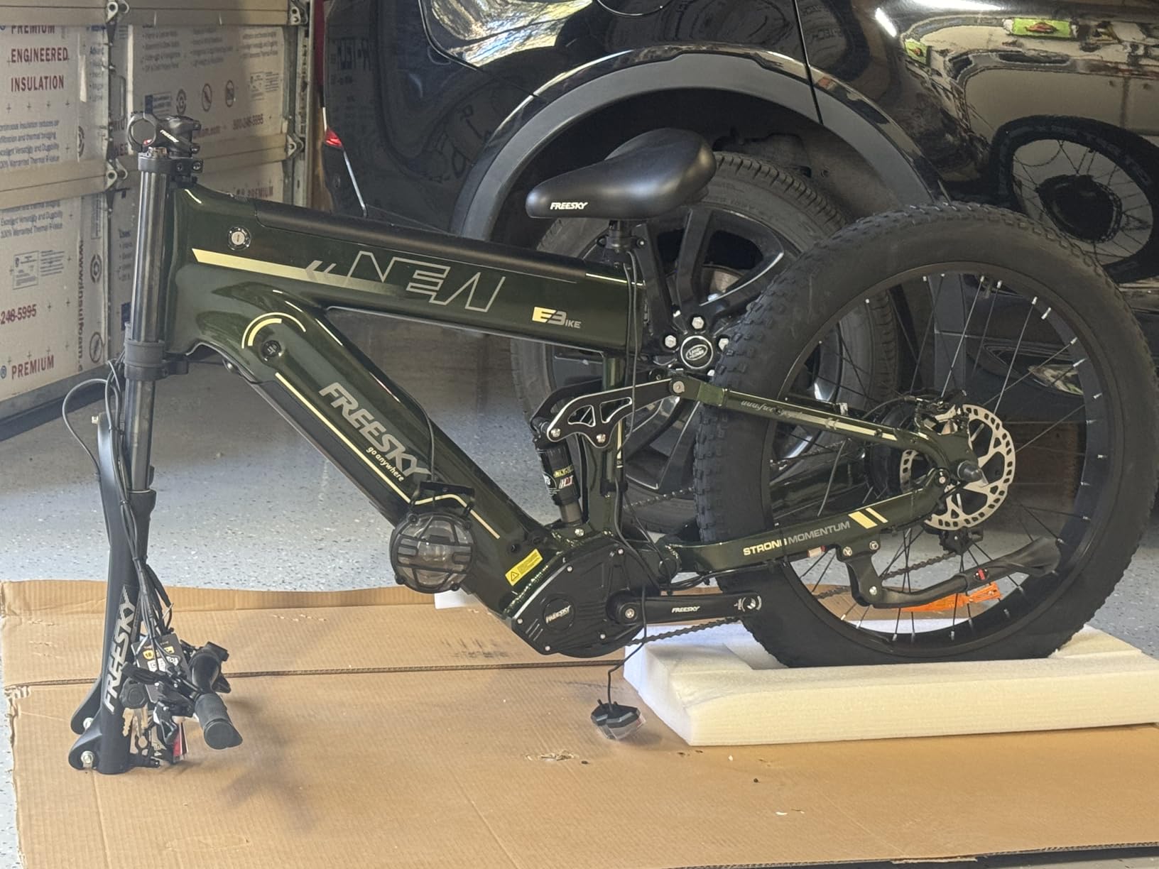 FREESKY Dual Battery 48V 41AH 160 Mile 40MPH Electric Bike for Adults, 4000W High-Torque Single Motor Long Range Fast Fat Tire Ebike, 26