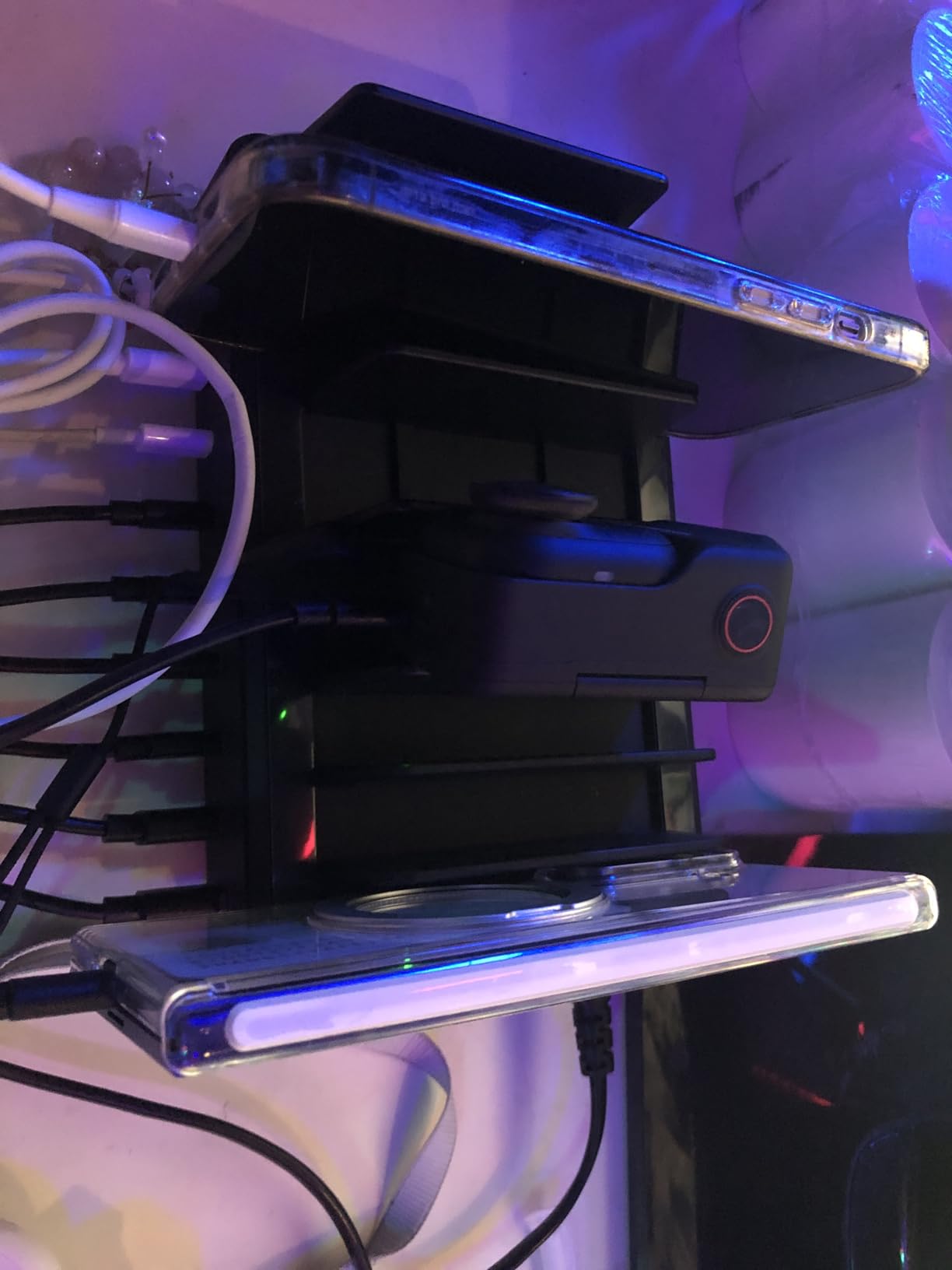 400W Charging Station for Multiple Devices, 10 Port Double PD 100W USB C Charging Station with 6 Cables, Multi-Device Organizer Fast Charging Dock for MacBook, iPad, iPhone, Cell Phone, Tablet customer photo 2