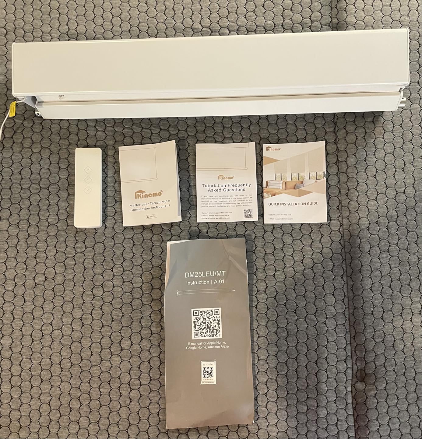 Kincmo Motorized Outdoor Shades for Patio Porch, Custom Outdoor Motorized Blinds with Remote, Waterproof & Windproof Patio Shades Work with Apple Homekit,Alexa,Google (3% Openness Black) customer photo 1