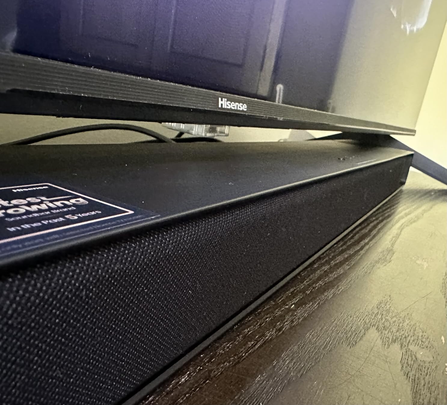 Hisense AX3120Q 3.1.2Ch Sound Bar with Wireless Subwoofer, Dolby Atmos, DTS:X, Bluetooth 5.3, Roku TV Ready, HDMI/AUX/ARC/Optical/USB, EzPlay 3.0, 7 EQ Modes, Hi Concerto, Black customer photo 1