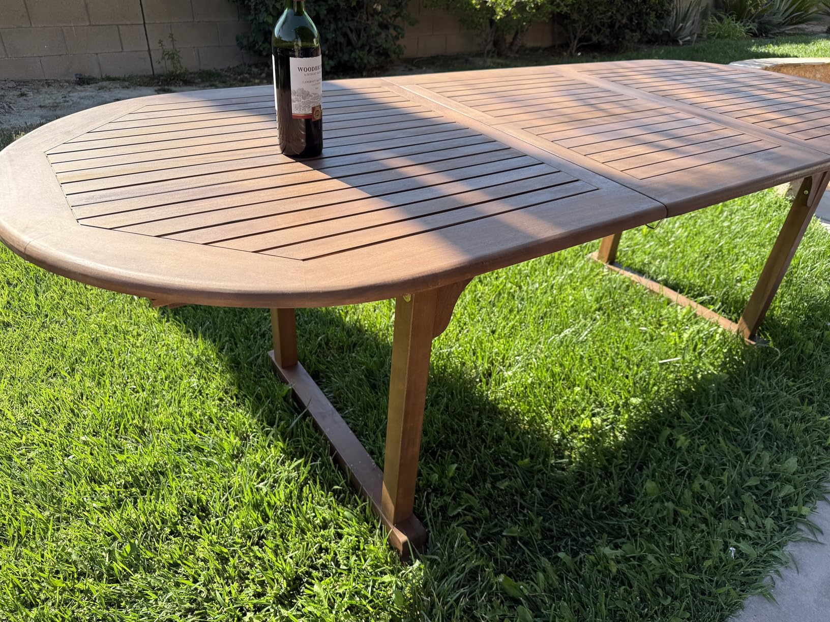PHI VILLA 9 Pieces Acacia Wood Outdoor Dining Set for 8, Expandable Teak Wooden Table & Chairs, Large Farmhouse Furniture Set for Patio, Deck, Backyard, Porch customer photo 2