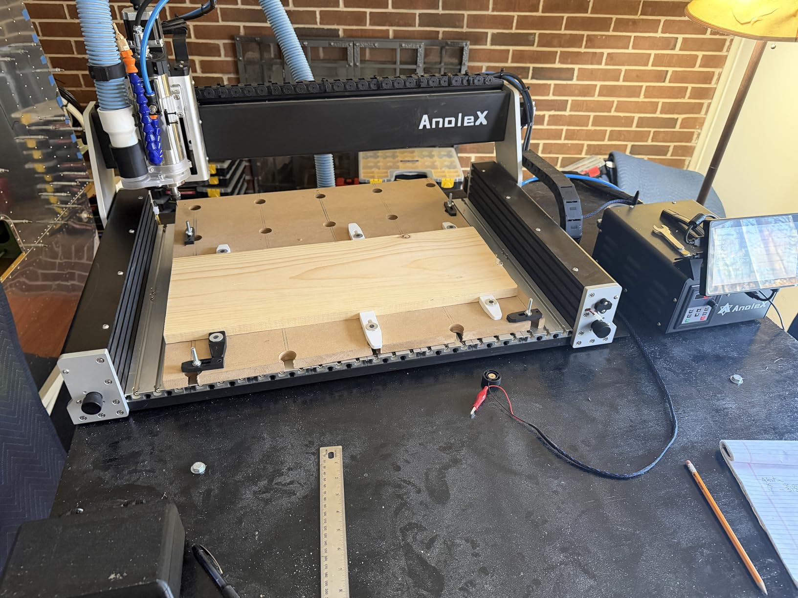 CNC Router Machine RX6040 with 1.5KW Air Cooled Spindle, All-Metal XYZ Axis Dual Steel Linear Guides & 1204 Ball Screws for Metal Aluminum Brass Wood Acrylic PCB customer photo 2