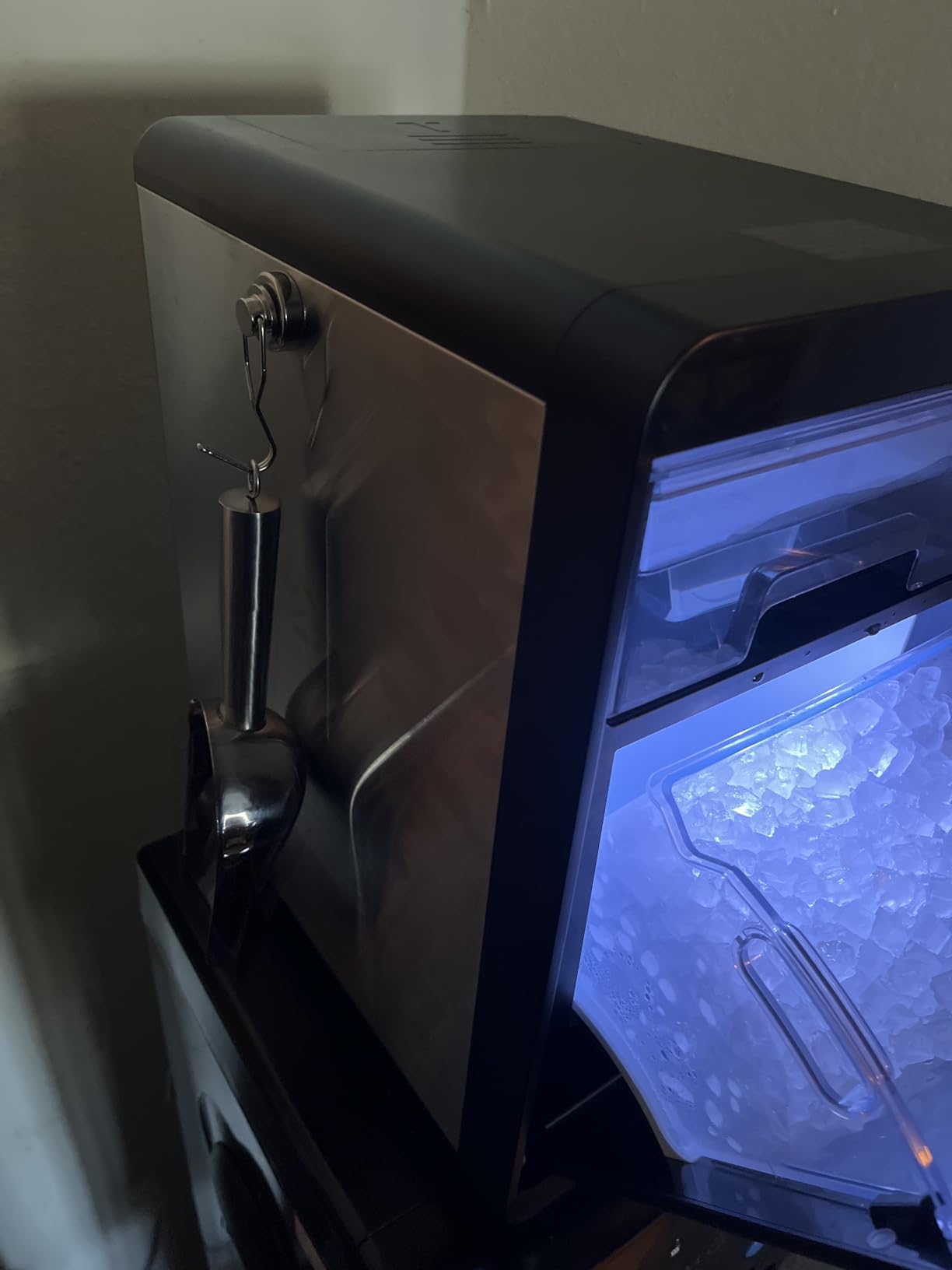 EUHOMY Nugget Ice Maker Countertop, 40Lbs/24H Pebble Ice Maker Machine, Self-Cleaning Countertop Sonic Ice Makers with Ice Scoop&Basket, Pellet Ice Maker Machine for Home/Kitchen/Office customer photo 1