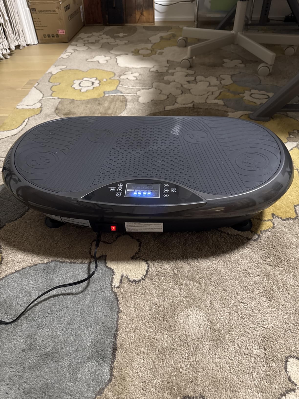 MERACH Vibration Plate Exercise Machine, 4D Whole Body Workout Vibrating Platform for Lymphatic Drainage Weight Loss Muscle Activation, Home Fitness Equipment with Bluetooth Light Pull Cord customer photo 2