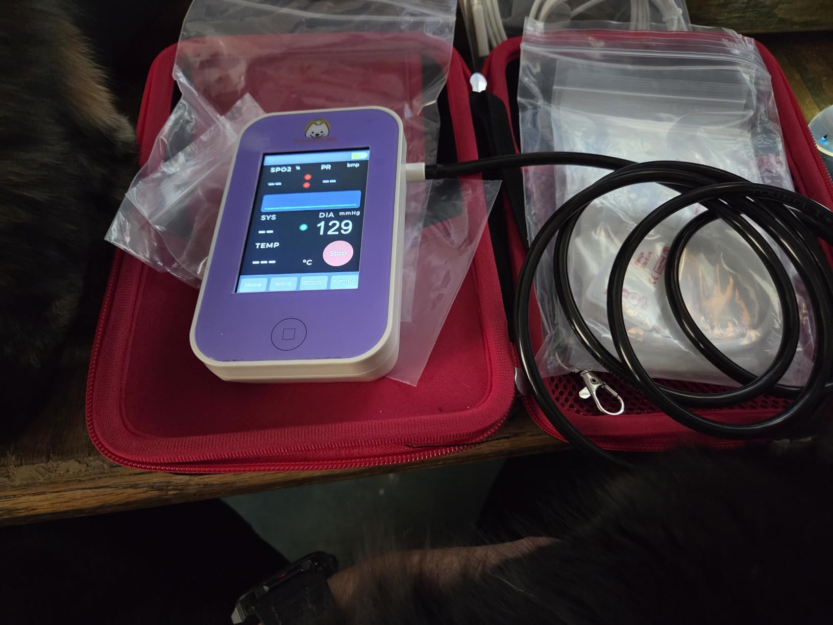 Veterinary Monitor: Pets Vital Signs of spo2,Pulse Rate,Temperature and Blood Pressure Monitoring Dog or cat Blood Pressure Color Touch Screen Monitor customer photo 1