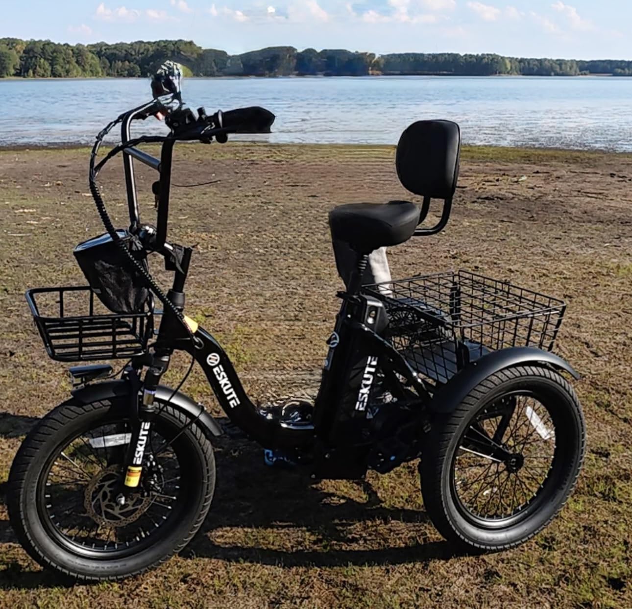 T300 Adults Electric Trike Bike, 1200W Peak Motor & 624Wh Removable Battery,18x3.0 Fat Tire Foldable 3-Wheel E-Bike with Step-Thru Design, Up to 65 Miles, Gift for Parents customer photo 1