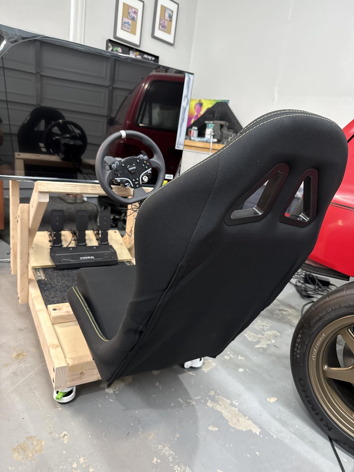 FANATEC Sim Racing CSL Cockpit Seat - Lightweight and Durable, Designed for CSL Cockpit, Breathable Cushioned Fabric - Black customer photo 1