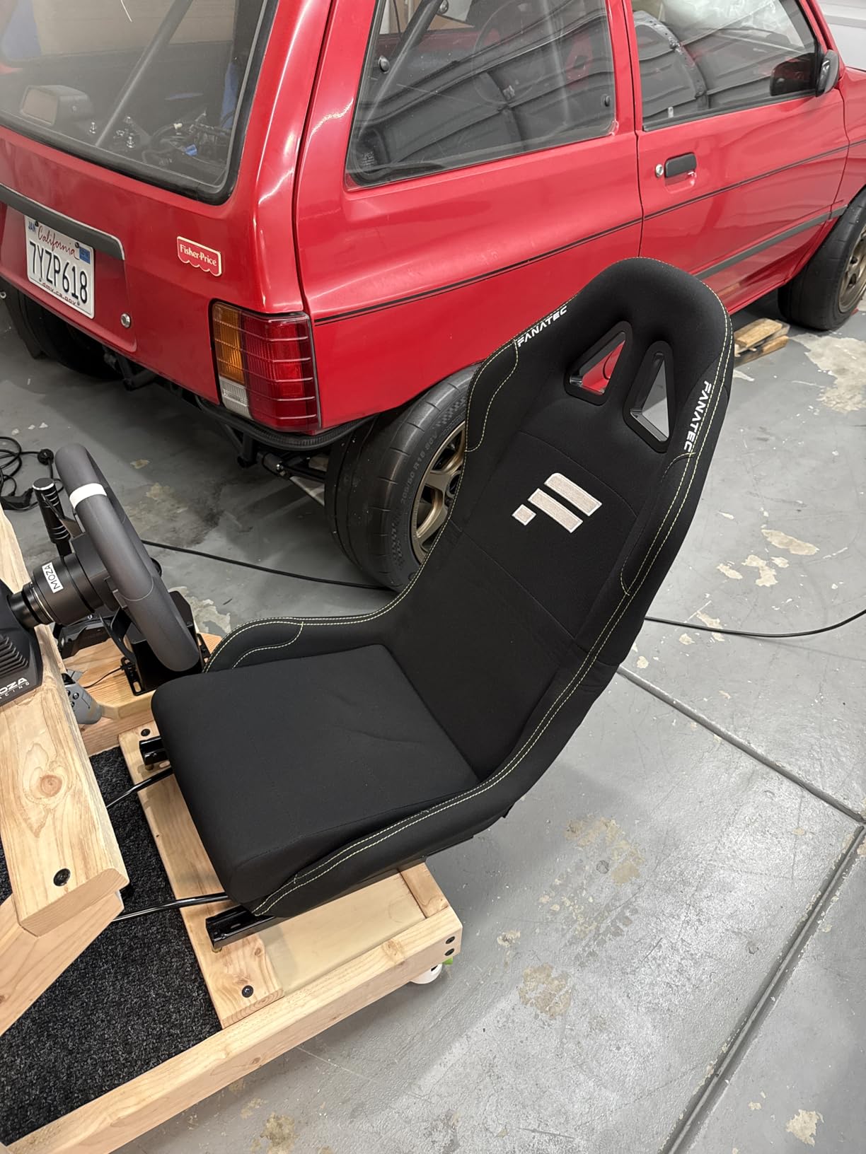 FANATEC Sim Racing CSL Cockpit Seat - Lightweight and Durable, Designed for CSL Cockpit, Breathable Cushioned Fabric - Black customer photo 2