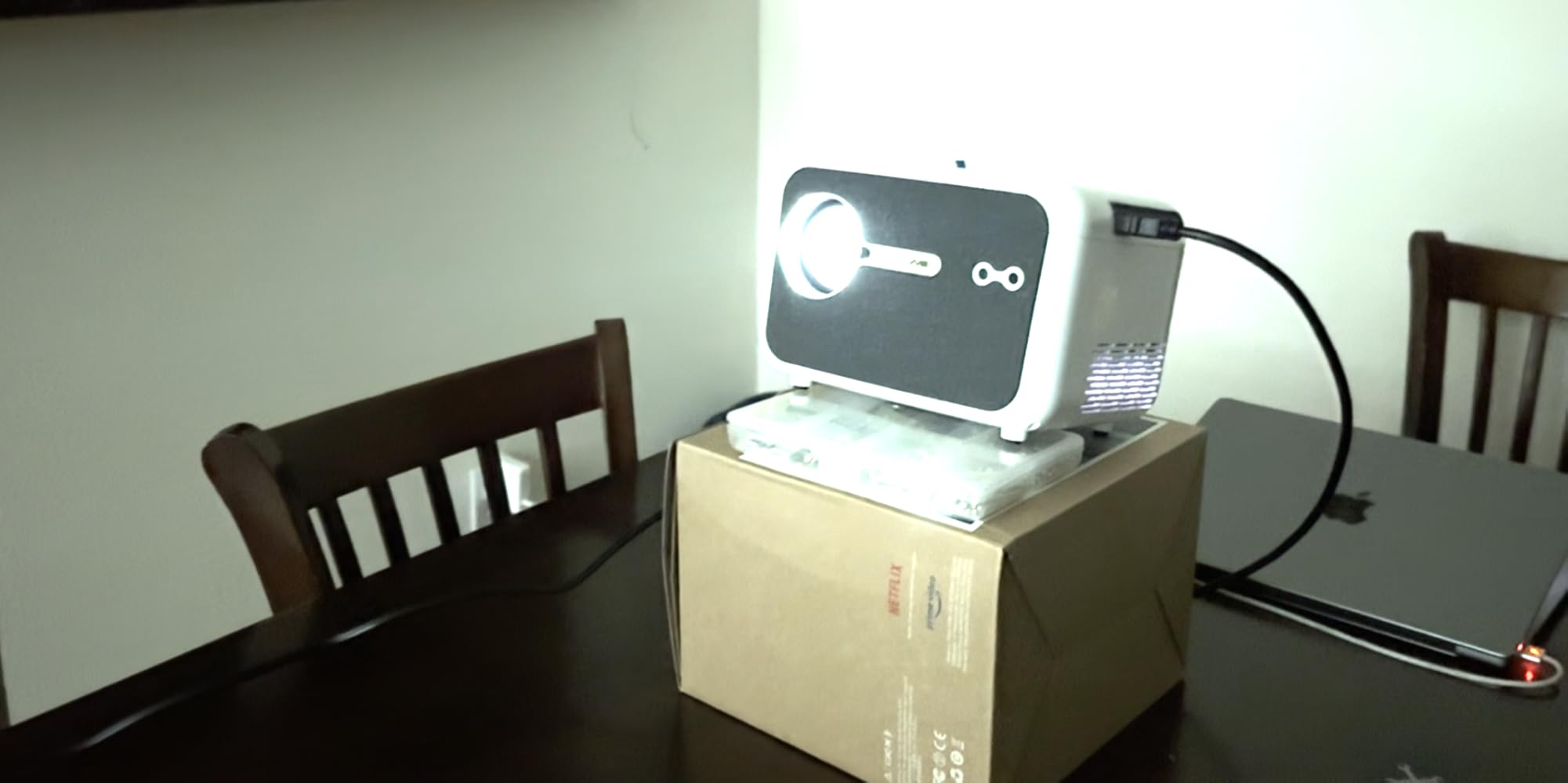 High Bright Projector 1800 ANSI Lumens, HDR10+, 4K Support, WiFi6 & Bluetooth, Smart Android TV with Apps, HDMI/ USB, for Daylight Viewing, Low Input Lag Gaming, Silent Bedroom, Wireless Presentation customer photo 2