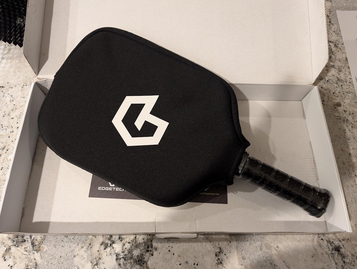 Cosmos Spin | Edgetech Pickleball 16mm Paddle | Dual Layer Surface - Titanium Weave Base - T700 Raw Carbon Fiber Surface | Orbit Grooves for Control and Spin | Space Propulsion Honeycomb PP Core customer photo 2