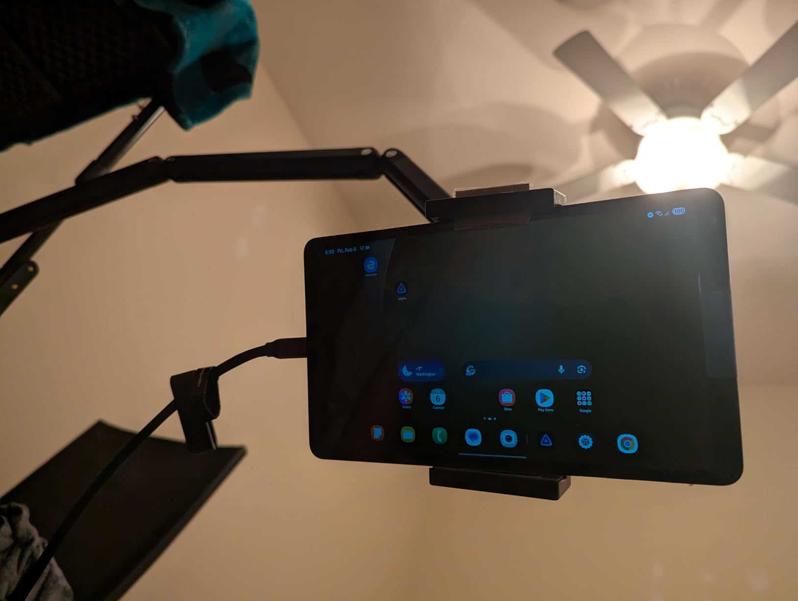 Urmust Tablet Stand for Desk, Adjustable iPad Holder Clamp Mount, 360° Rotation, Sturdy Aluminum Tablet Arm Mount for 4.7