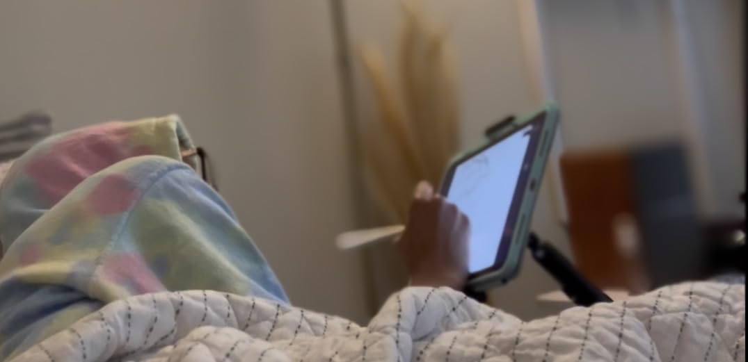 Urmust Tablet Stand for Desk, Adjustable iPad Holder Clamp Mount, 360° Rotation, Sturdy Aluminum Tablet Arm Mount for 4.7