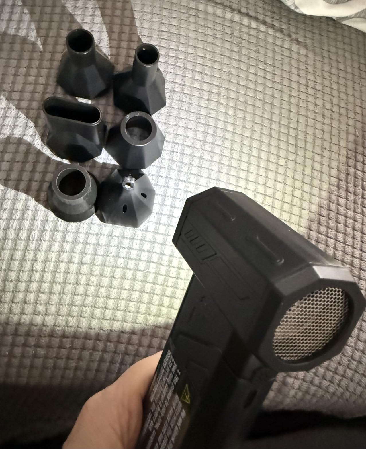 Compressed Air Duster,130000RPM Super Power Cordless Air Duster,Rechargeable Brushless Blower,3 Gear Adjustable Mini Blower with LED Light,Dust Remover for Computer/House/Outdoor/Car customer photo 2