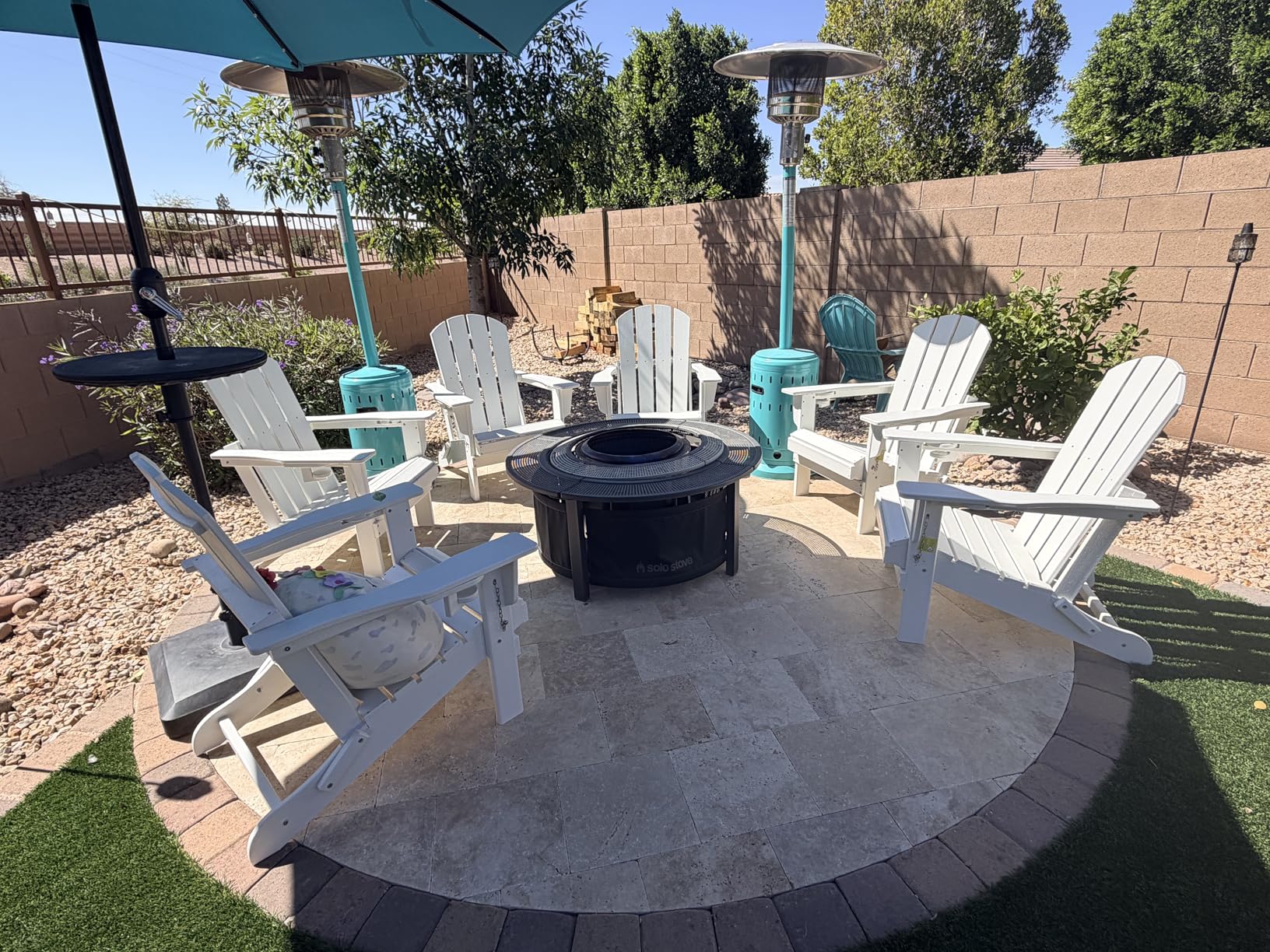 Foldable Adirondack Chair Set of 4, HDPE Adirondack Chair with Wood-Texture-Gray customer photo 1