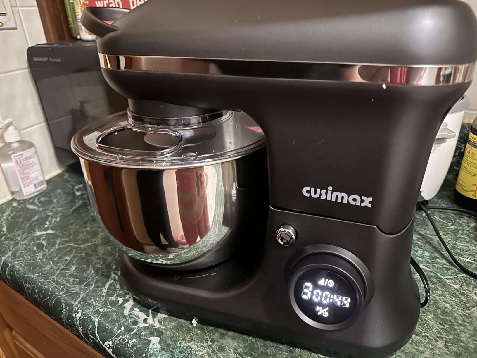 CUSIMAX Stand Mixer, Dough Mixer with Digital Switch Control Timer 15mins & 8-Speed, 5-Quart 650W Kitchen Electric Mixer, Tilt-Head (Grey) customer photo 1