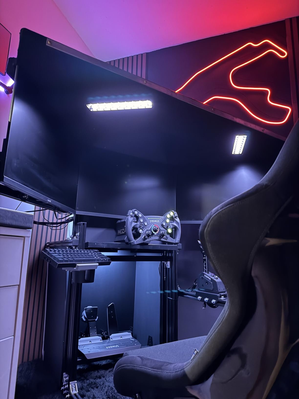 PXN VD6 Direct Drive Bundle - PC Steering Wheel and Pedals - 6 Nm Direct Drive Servo Motor Base, W DS R2 Racing Wheel, Hall Effect 2-Pedal, and Table Clamp - Professional Sim Racing Setup for Windows PC (7-11) customer photo 1