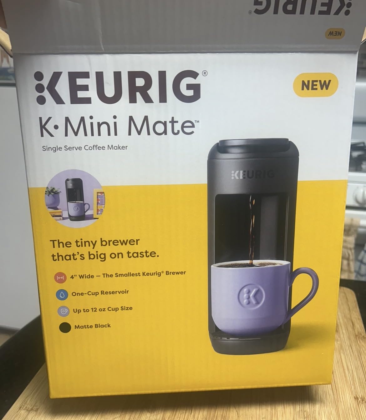 K-Mini Mate Single Serve K-Cup Pod Coffee Maker, Brews Up to 12 oz Cup, Compact Portable Coffee Machine for Small Spaces, Great for Dorms & Offices, Black customer photo 1