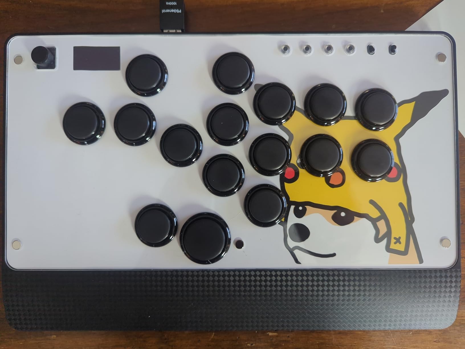 GM-16 Leverless Arcade Stick, Magnetic Detachable Panel, All-Button Fight Controller with 16 Keys, Tournament Lock with OLED, RGB, Turbo & Hot-Swappable for PS4/PS3/PC/Switch, Black customer photo 1