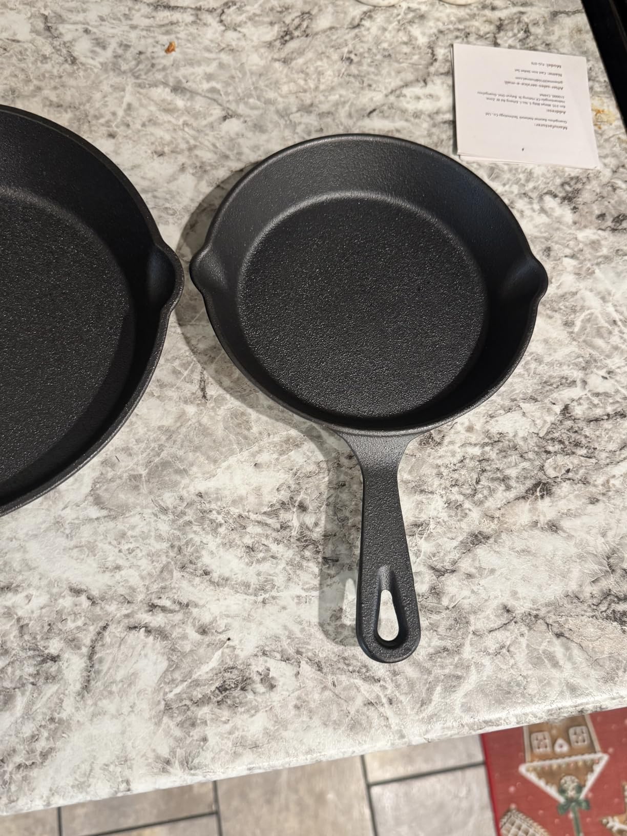 EWFEN Cast Iron Skillet 3-Piece Set, Heavy-Duty Professional Restaurant Chef Quality Pre-Seasoned Pan Cookware Set, 6