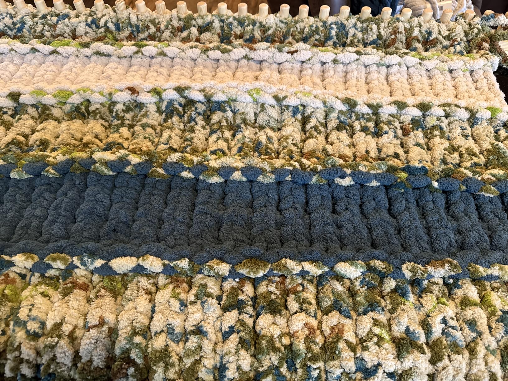 QWM Chunky Blankets Loom Knitting Looms Long Installation Free and Adjustable Foldable Portable Extra Loom Large 38,48,60, 72,84,96 Inch (38inch) customer photo 3