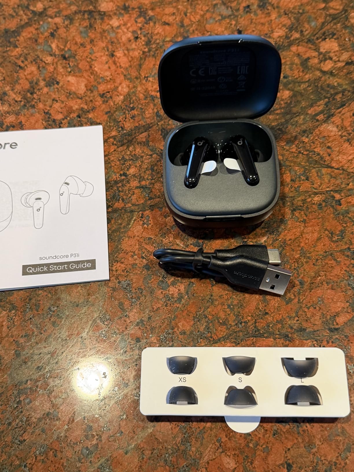 Soundcore P31i by Anker, Real-Time Adaptive Noise Cancelling, Hi-Res Sound, Translation Earbuds, 50H Playtime, Wireless Earbuds, Bluetooth Earphones, Spatial Audio, Fast Charging, IP55 (Black) customer photo 1