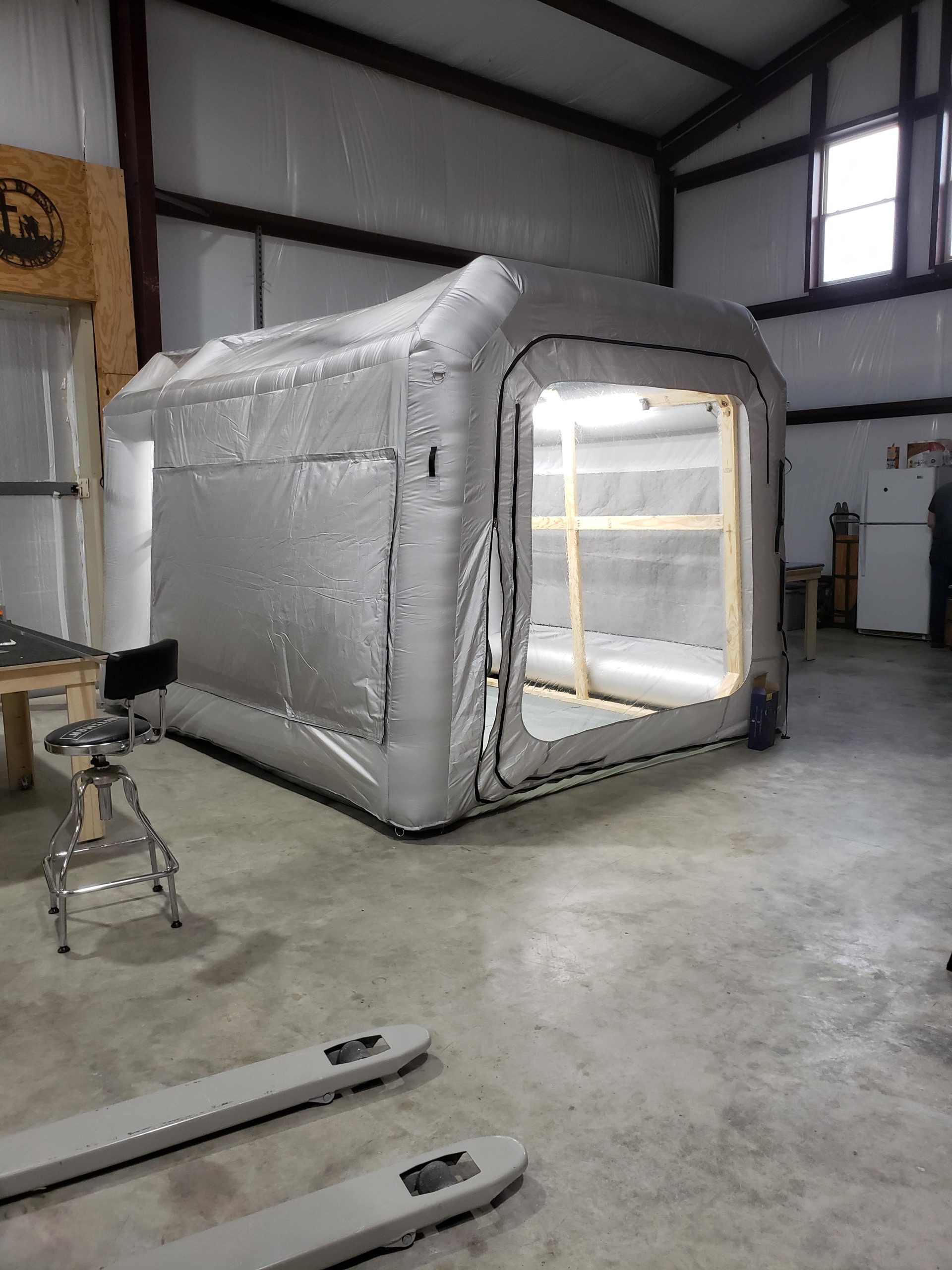 OZIS 10.8x8.2x7.2Ft Inflatable Paint Booth with Air Filter System Portable Spray Booth Tent with Blower for DIY Painting Motorcycles, Furniture, and Car Parts customer photo 2