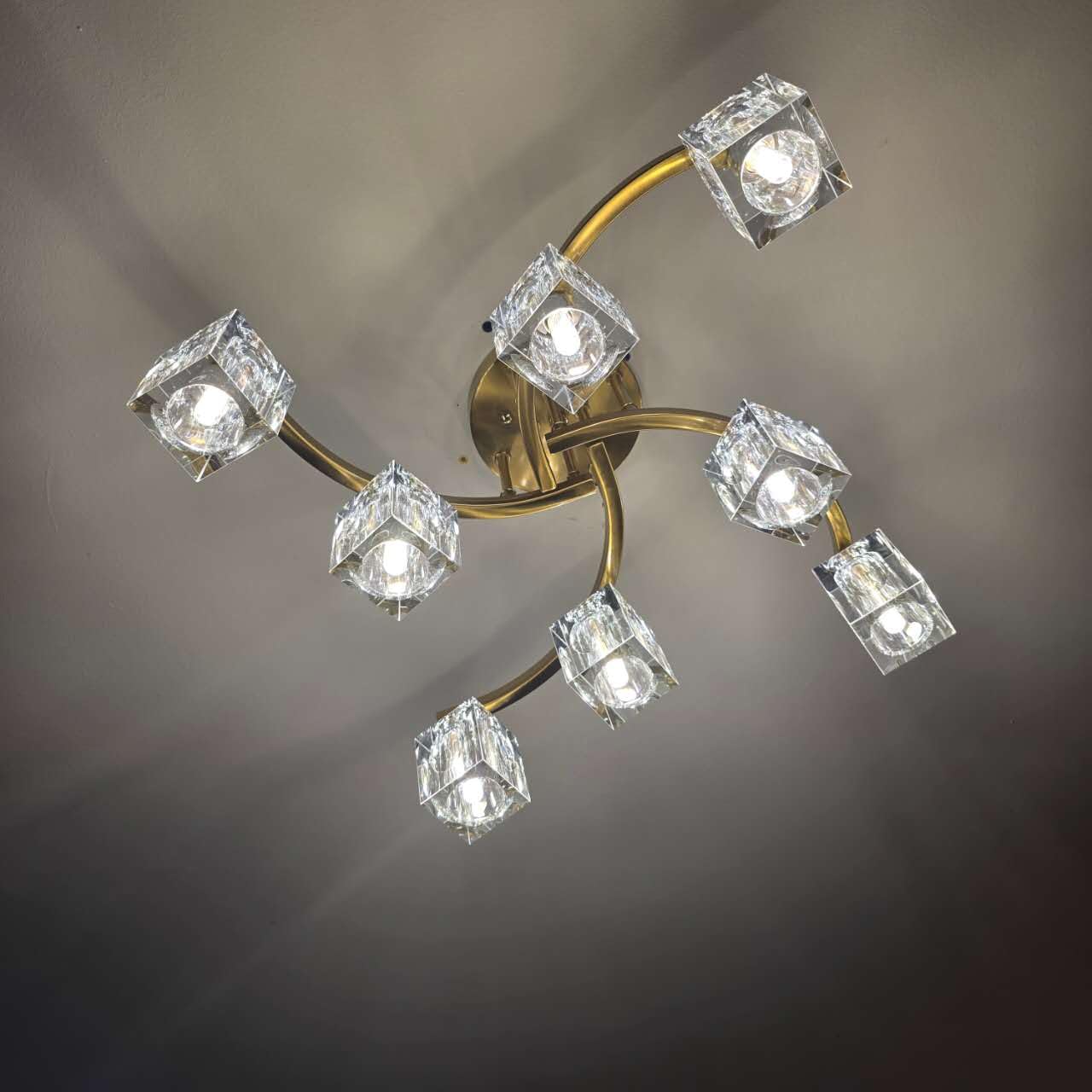Modern Chandeliers for Dining Room, Black and Gold Crystal Ceiling Light Fixture for Living Room, 16 Lights Large Sputnik Chandelier for High Ceilings Entryway, Kitchen Island, Foyer, Bedroom customer photo 2