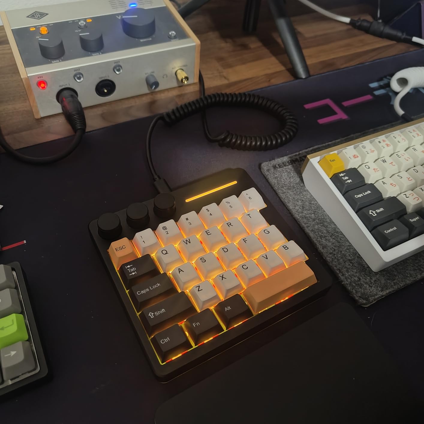 KiiBoom Cybrix 29 Rapid Fast Wired Gaming Keyboard, 8Khz Polling, Aluminum & Acrylic One Handed Keyboard, 3 Programmable Knobs, Magnetic Switch, Adjustable Actuation, RGB Backlits, FR4 Plate (Black) customer photo 1