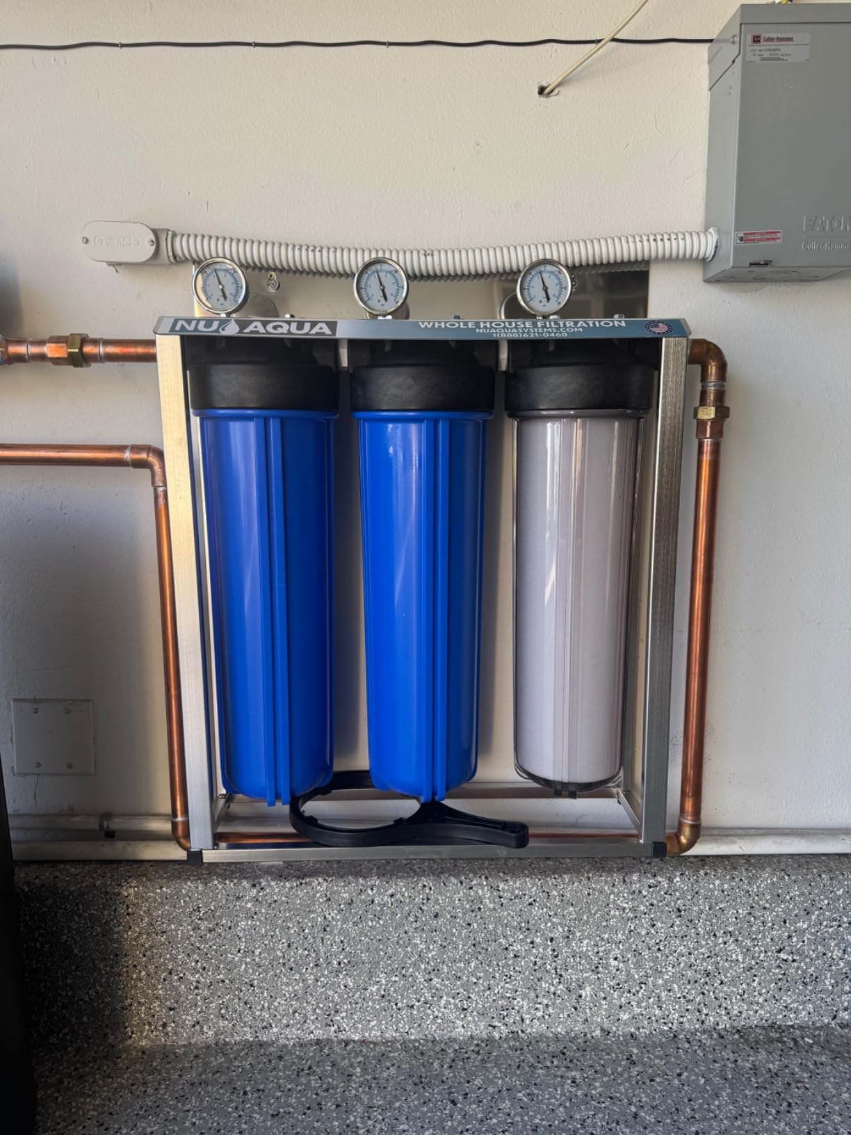 NU Aqua 4 Stage Main Line Salt Free Water Softener Whole House Water Filter System (20 x 4.5) | Reduce Heavy Metals, Chlorine, Odors | Sediment, Water Softner, Heavy Metal KFD GAC, Carbon Block customer photo 1