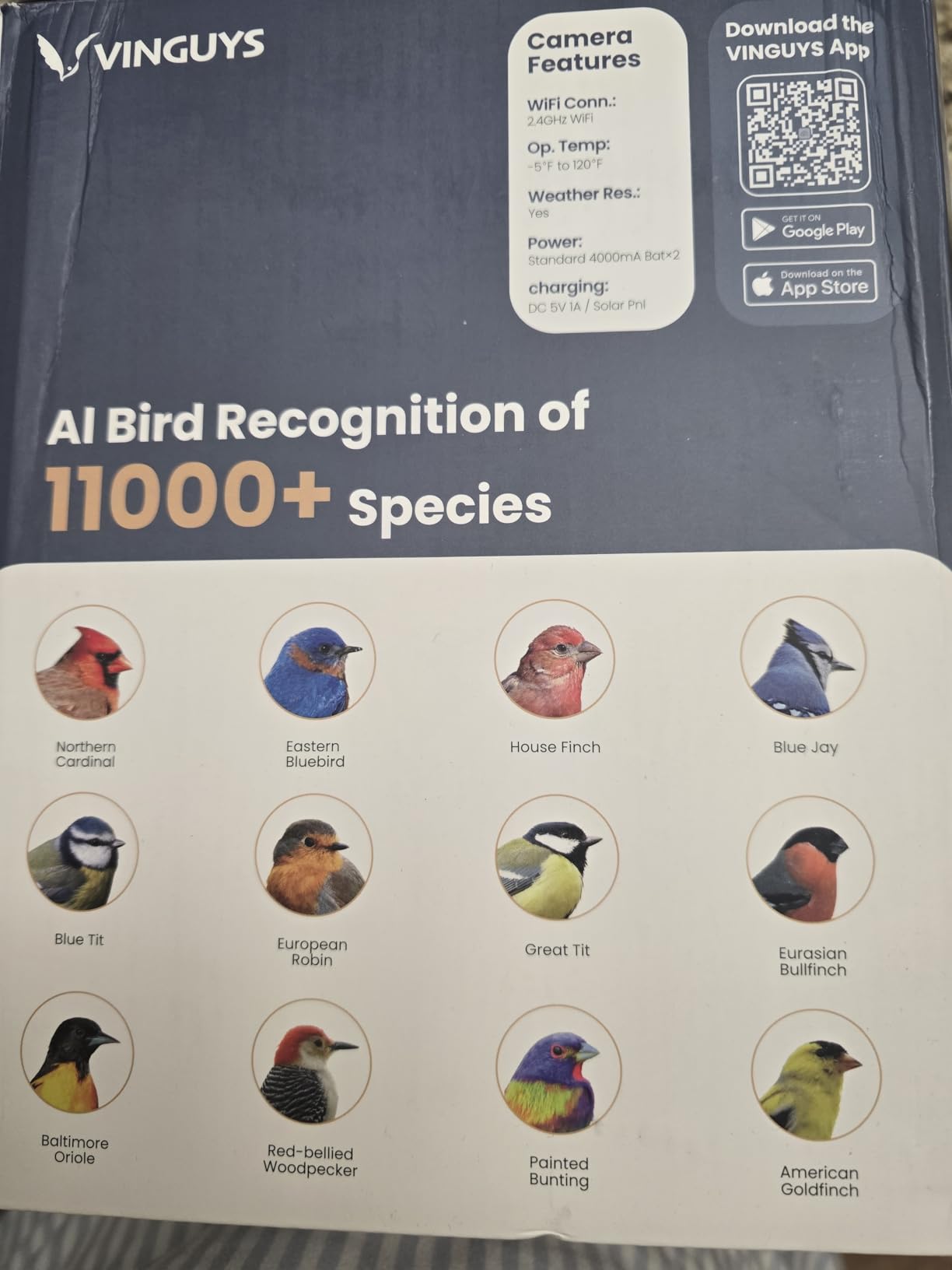 Bird Feeder with Camera, Smart Bamboo Bird Feeder, 2.5K UHD AI Identification, Real-time Videos & Pictures, Wireless Solar Powered Outdoor, Ideal for Garden Birding, Premium Present customer photo 1