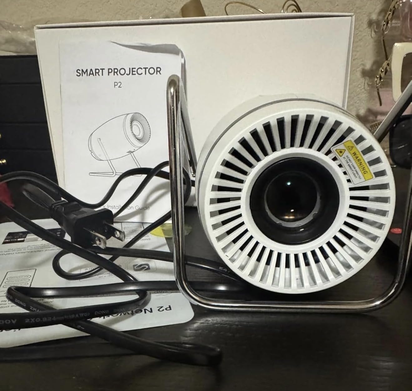 Mini Projector, Projector with WiFi and Bluetooth, 4K 1080P Support Portable Projector 180° Rotatable 130'' Screen Movie Projector Auto Keystone Compatible with HDMI/USB/TV Stick/Smartphone/Laptop customer photo 2