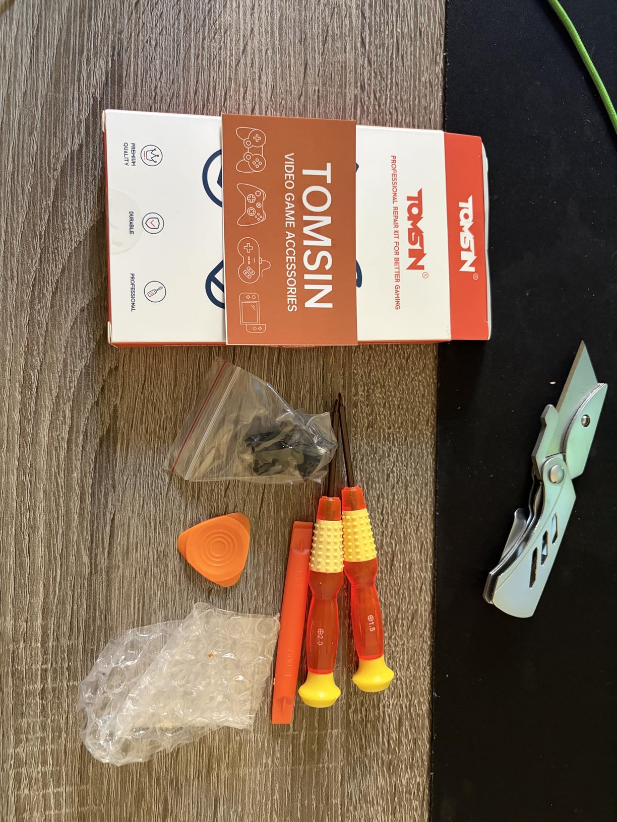 TOMSIN Joystick Replacement for PlayStation Portal, Original Thumbsticks Analog Thumb Sticks Parts with Tool for PS5 Portal (2PCS) - Black customer photo 1