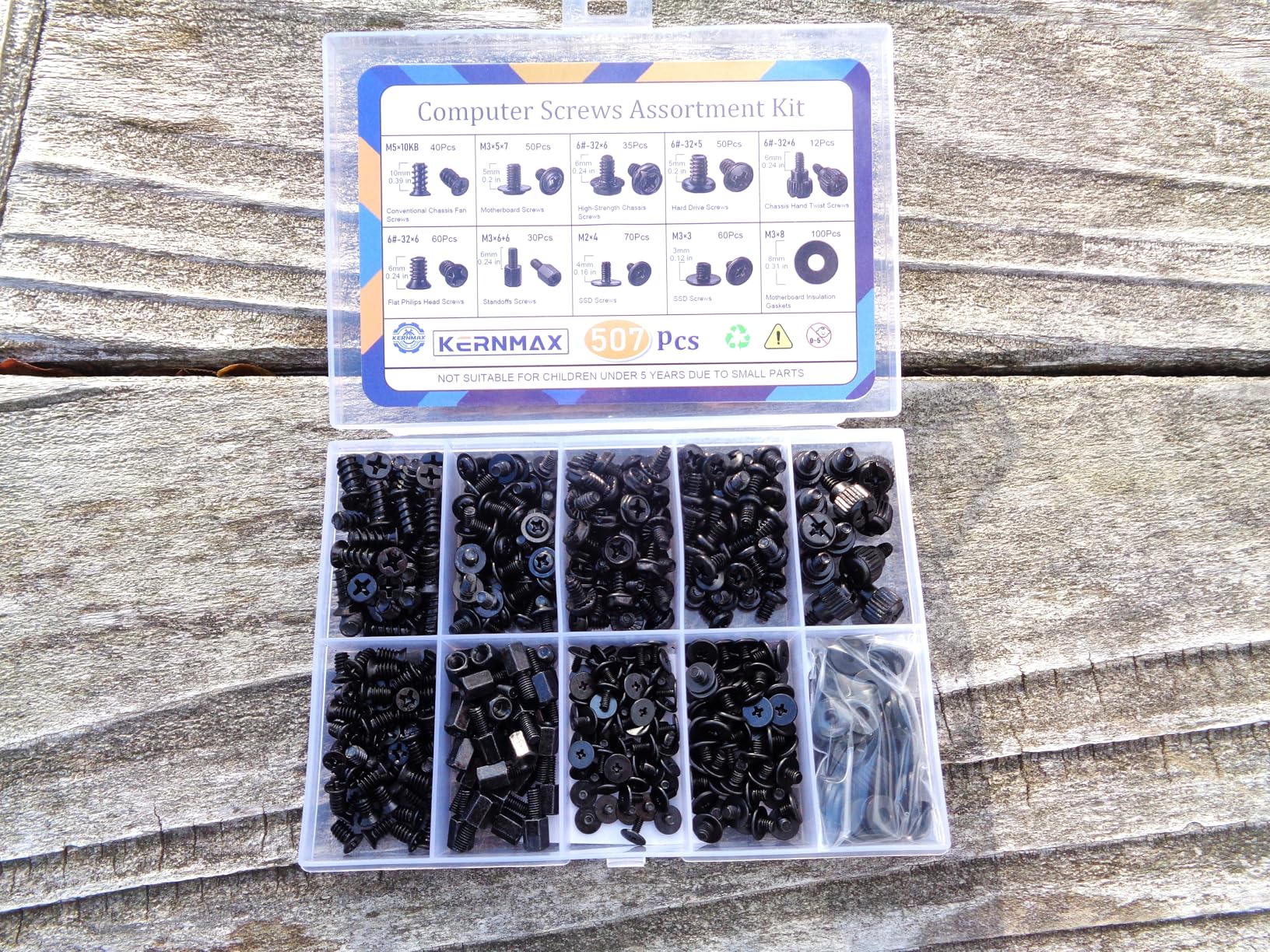 507Pcs Professional Computer Screws Assortment Kit, Includes Motherboard Screws, Standoffs, PC Case, SSD, Hard Drive, Fan, CD-ROM Screws, Long-Lasting for DIY PC Build and Repair customer photo 1