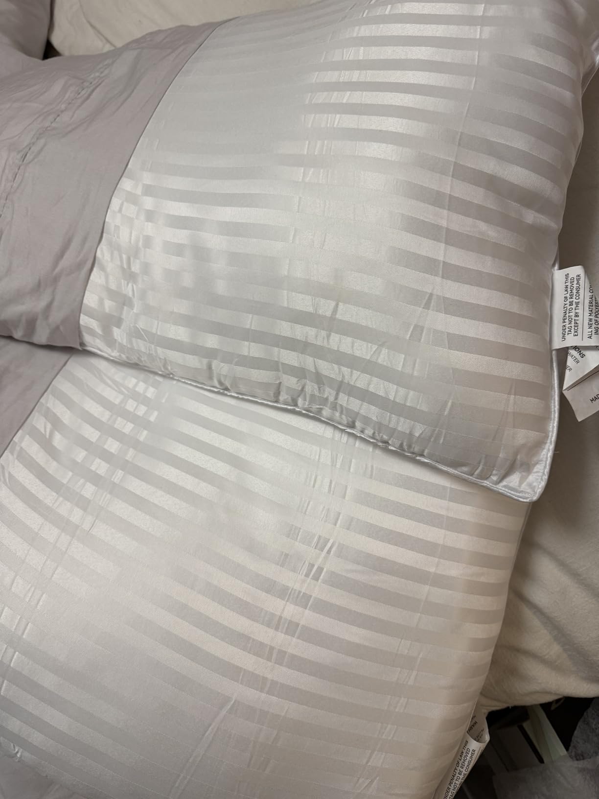 COZSINOOR Goose Feather Pillows Queen Size Set of 2 - Hotel Down Bed Pillow for Sleeping, Soft 600 TC Cotton Cover, Fluffy Support Surround Fill Down Alternative for Back, Stomach, Side Sleepers customer photo 1