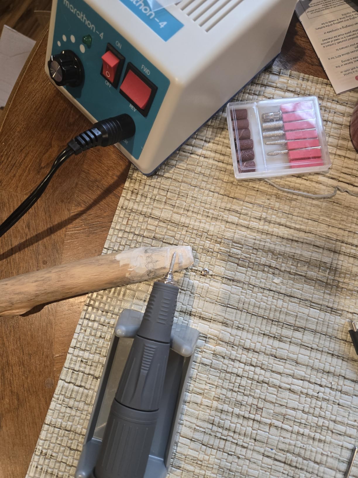 Upgraded Marathon-4 Micromotor For Woodcarving, Jewelry, Ceramics, H37L1 Handpiece - 35,000RPM Stepless Speed Control with Foot Pedal customer photo 2