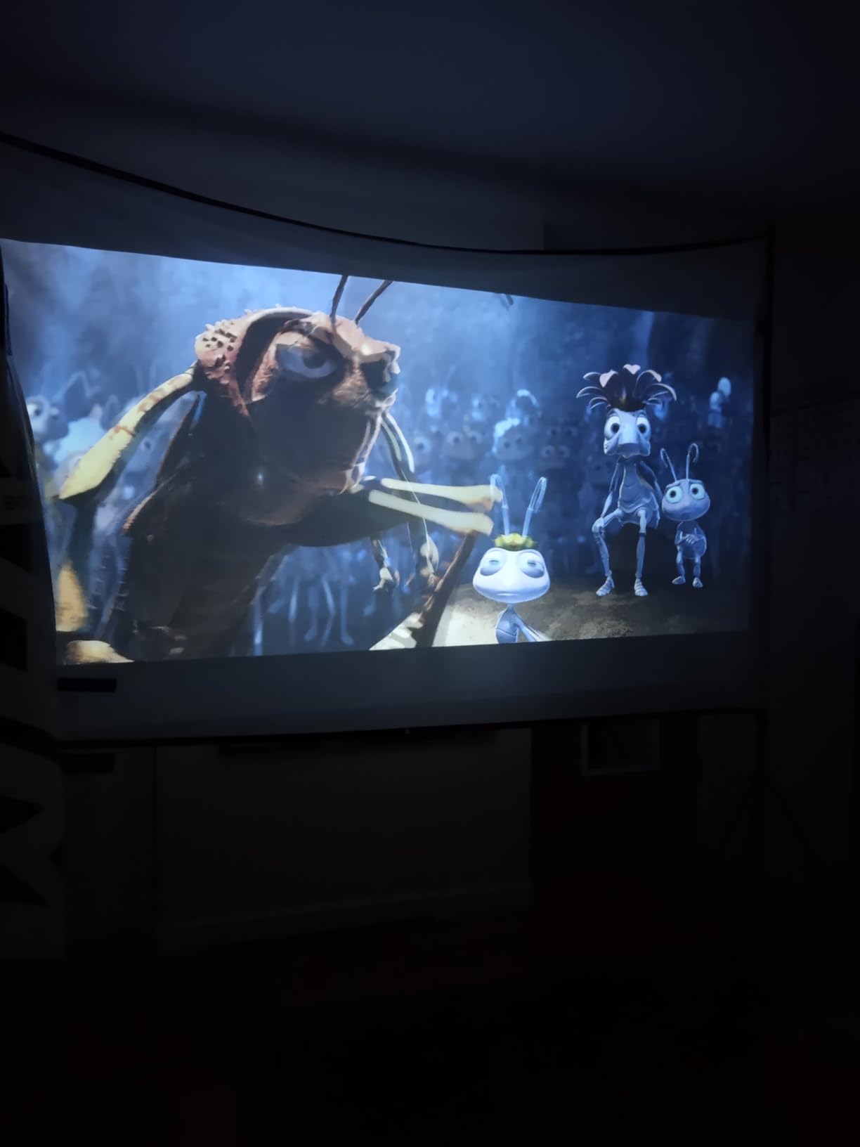 4K Smart Projector with WiFi and Bluetooth, Officially-Licensed App & 2000 ANSI, Auto Focus & Keystone Portable Projector with Stand, Outdoor Home Theater Projector customer photo 1