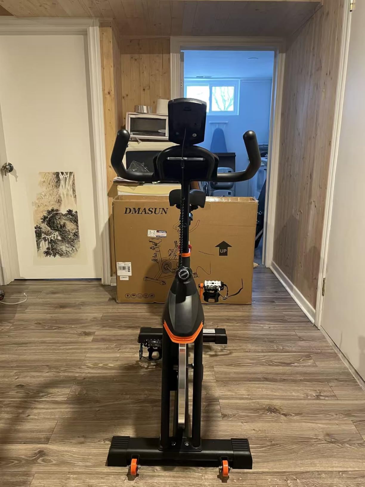 DMASUN Exercise Bike, Silent Magnetic Resistance Stationary Bike for Home with 330 LBS Capacity, Pedals with Anti-loosening Nuts, Indoor Bike with Comfortable Seat Cushion, Digital Display customer photo 2