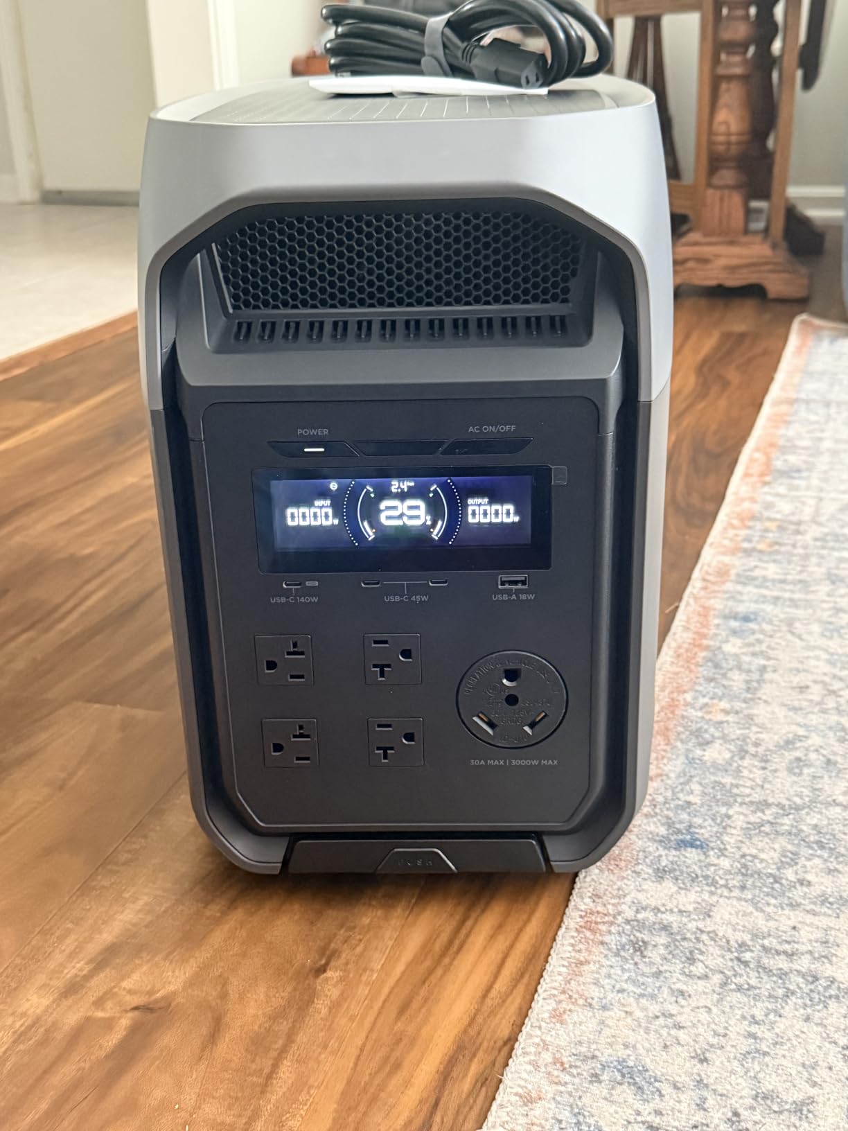 EF ECOFLOW DELTA 3 Ultra Portable Power Station with 400W Solar Panel, 3072Wh LiFePO4 Battery, 3600W (Surge 7200W) Output, Solar Generator for Home Use, Camping Accessories, Emergencies & RV Backup customer photo 1