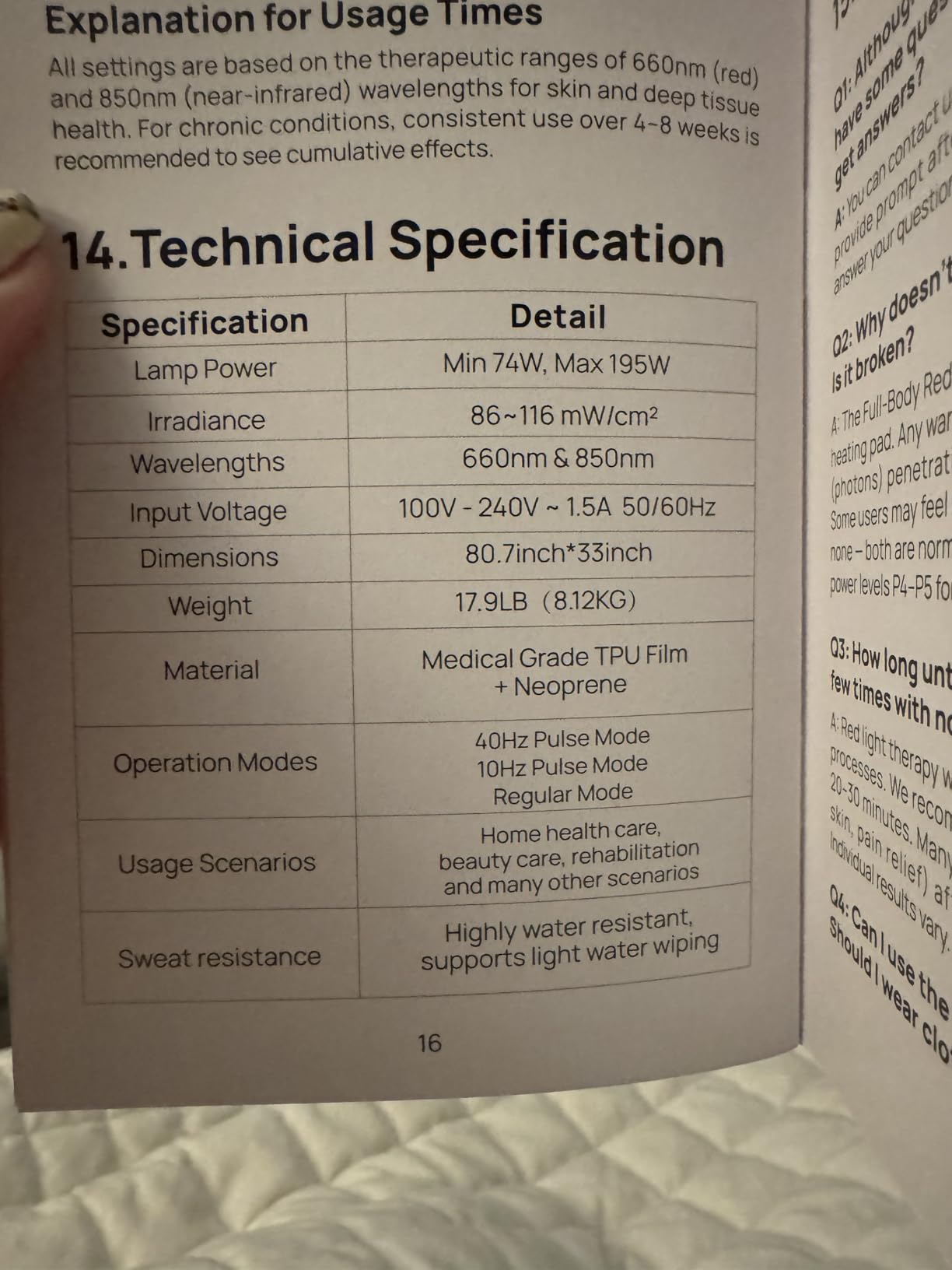 Red Light Therapy Mat for Full Body - 81