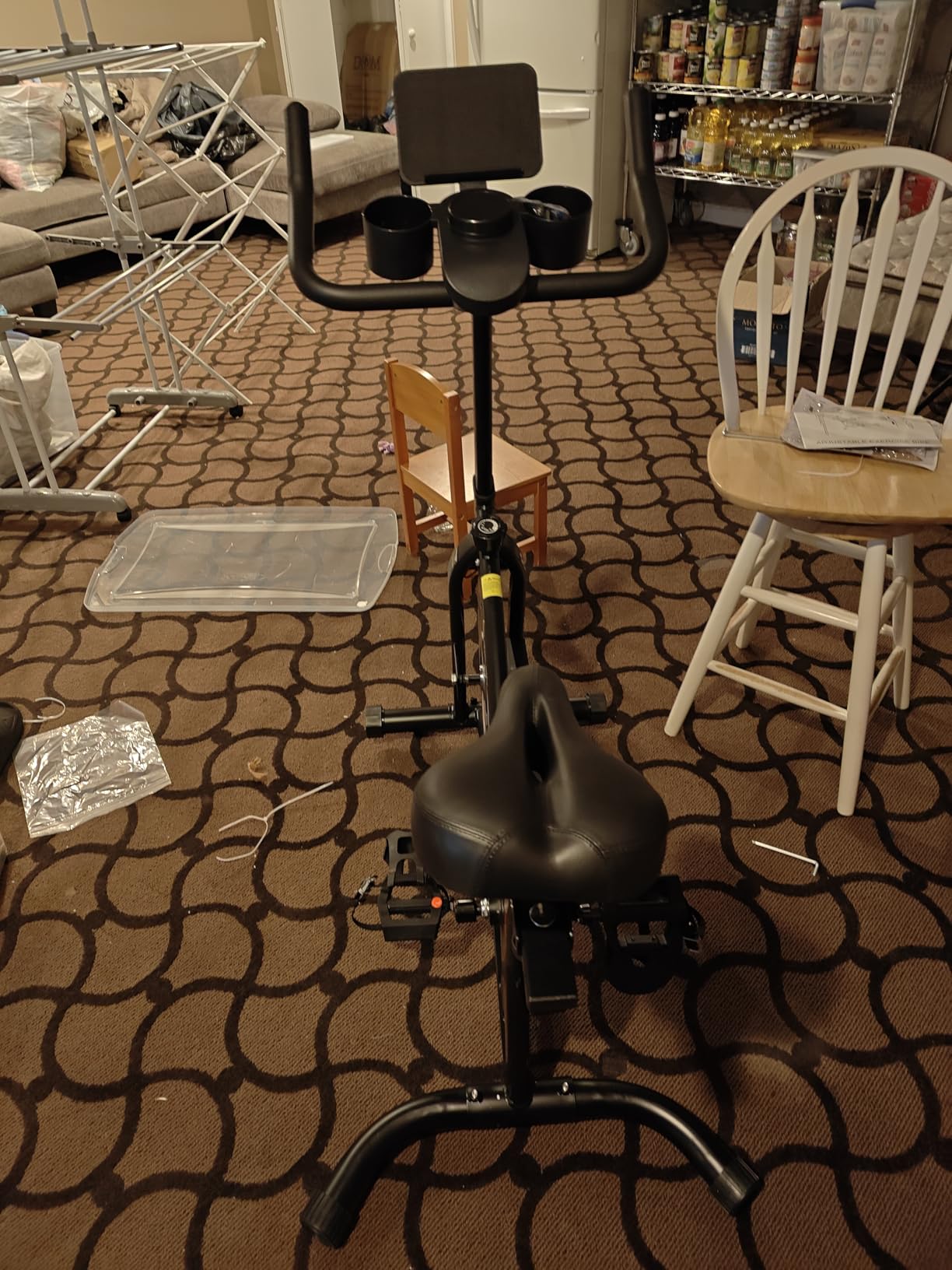 OWLSKY Exercise Bike with APP, Stationary Bike for Home, 300 lbs Capacity Quiet Indoor Cycling Bike Gym Cardio Workout, Adjustable Seat & Tablet Holder customer photo 2