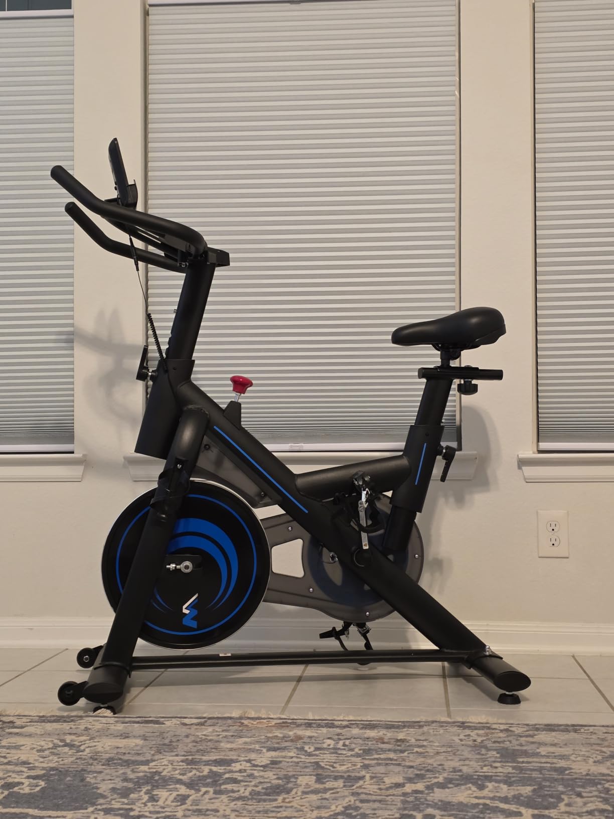 Wenoker Exercise Bike for Home - 350LB Magnetic Resistance Indoor Cycling Bike, Silent Stationary Spin Bike with App Sync, Adjustable Seat, LCD Monitor, Smooth & Quiet for Cardio Workout customer photo 2