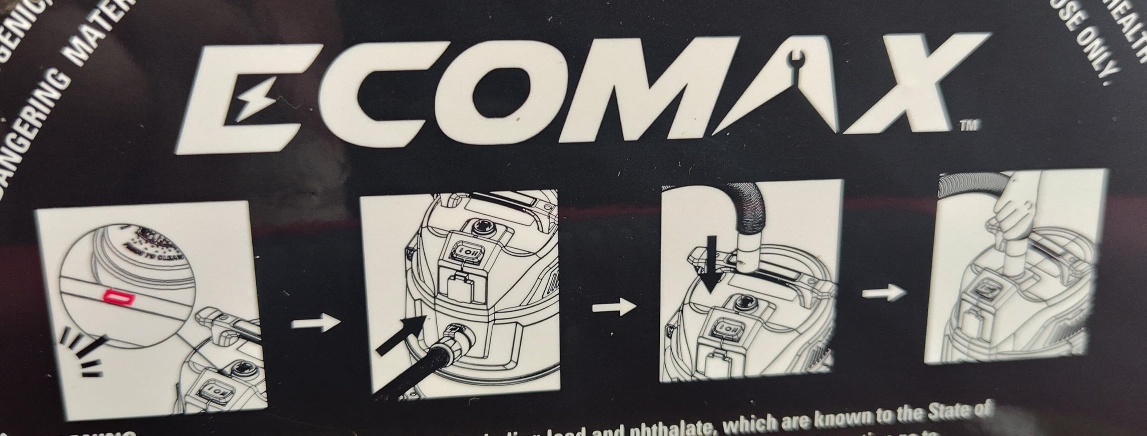 ECOMAX Dust Extractor & Shop Vac 2-in-1, Semi-Automatic Filter Clean, HEPA Filter, 8 Gallon 6.5 HP Wet Dry Vacuum, Anti-Static Hose, Dust-Full Indicator, for Woodworking, Workshop and Garage customer photo 2