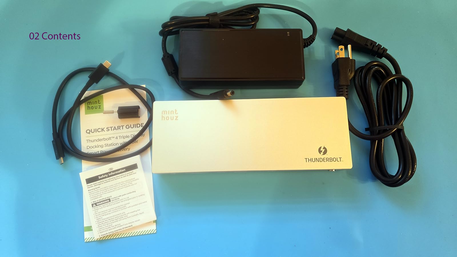 Minthouz Thunderbolt 4 Dock with 160W Adapter, 8K@60Hz Single or Triple 4K Displays, 2.5G Ethernet, 4xUSB, SD/MicroSD, Laptop Docking Station for Windows, Dell, HP, Lenovo, Mac customer photo 1