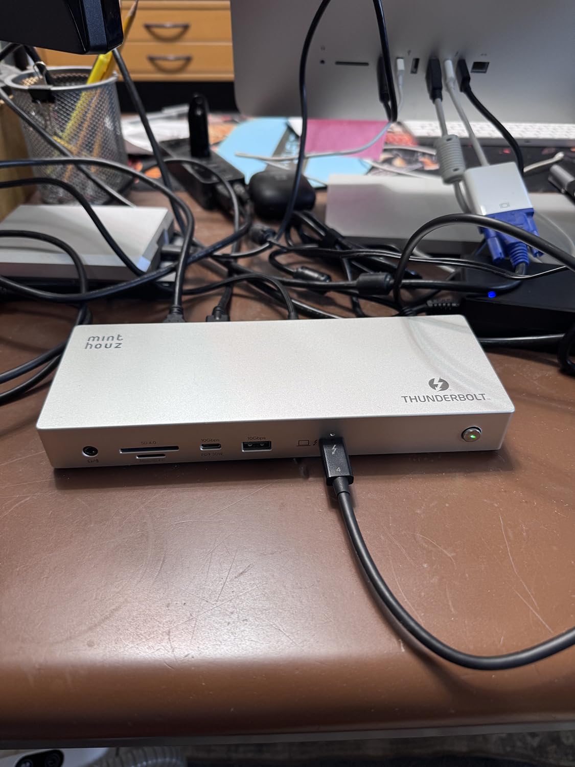 Minthouz Thunderbolt 4 Dock with 160W Adapter, 8K@60Hz Single or Triple 4K Displays, 2.5G Ethernet, 4xUSB, SD/MicroSD, Laptop Docking Station for Windows, Dell, HP, Lenovo, Mac customer photo 2