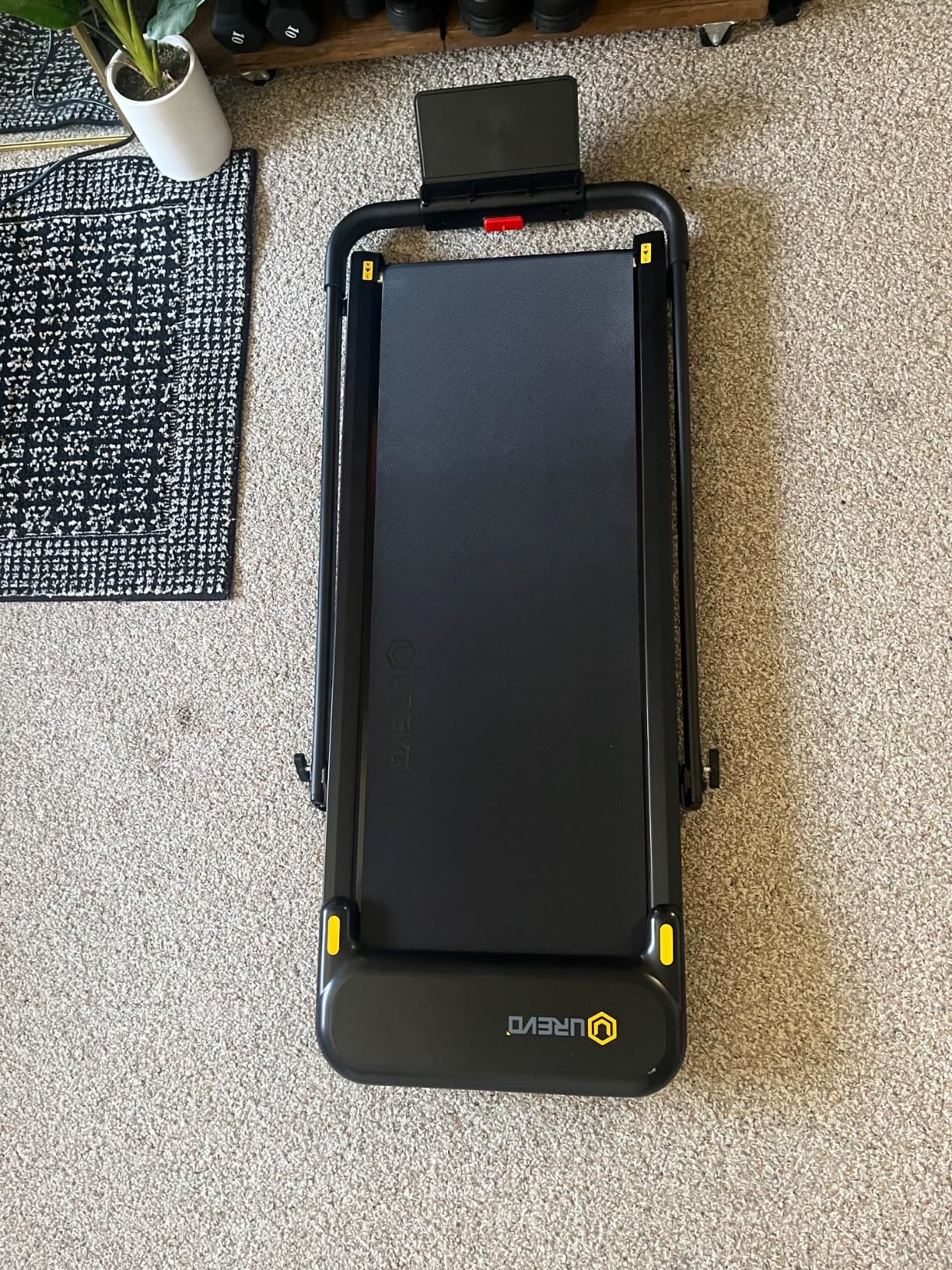 UREVO Strol 2E Smart 2-in-1 Folding Treadmill, Compact Walking Pad with Safety Handle customer photo 2