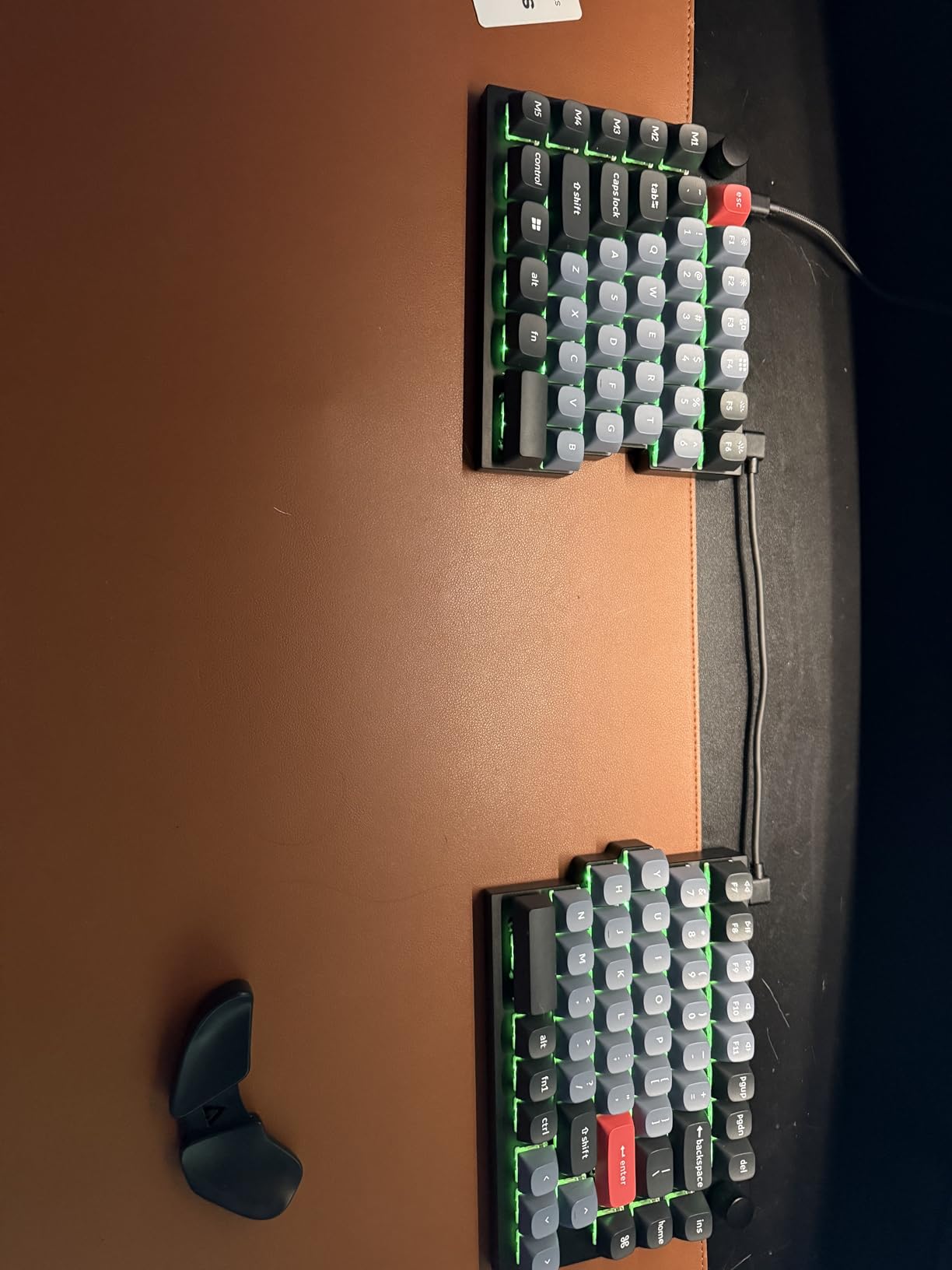 Keychron Q11 QMK/VIA TKL Split Keyboard Ergonomic, 91 Keys 75% Layout Wired Mechanical Gaming Keyboard Mac & Windows with Full Alu Frame, PBT Keycaps & Knobs, Hot-Swappable Keycrhon Super Red Switch customer photo 2