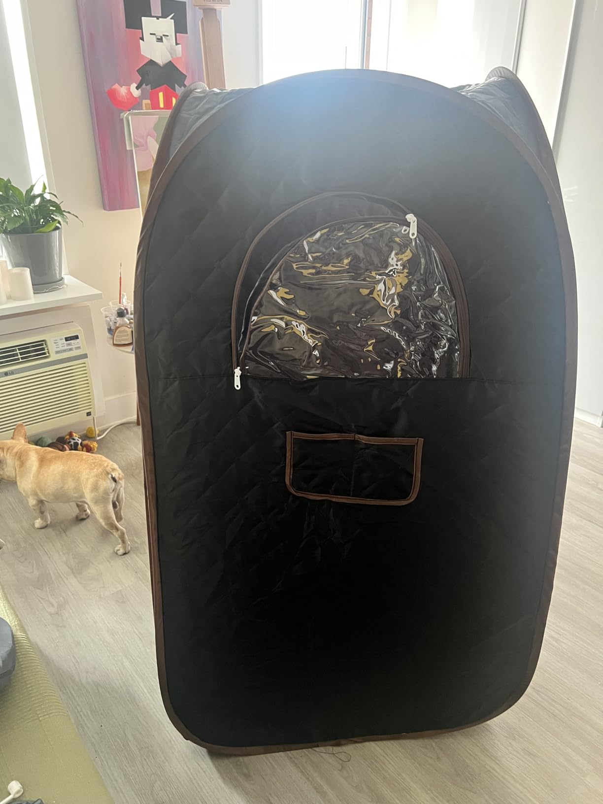 KASUE Upgraded 2 Person Sauna, Portable Infrared Sauna with 5-Layer Waterproof, 2 Steamers, 2 Folding Chair, 71