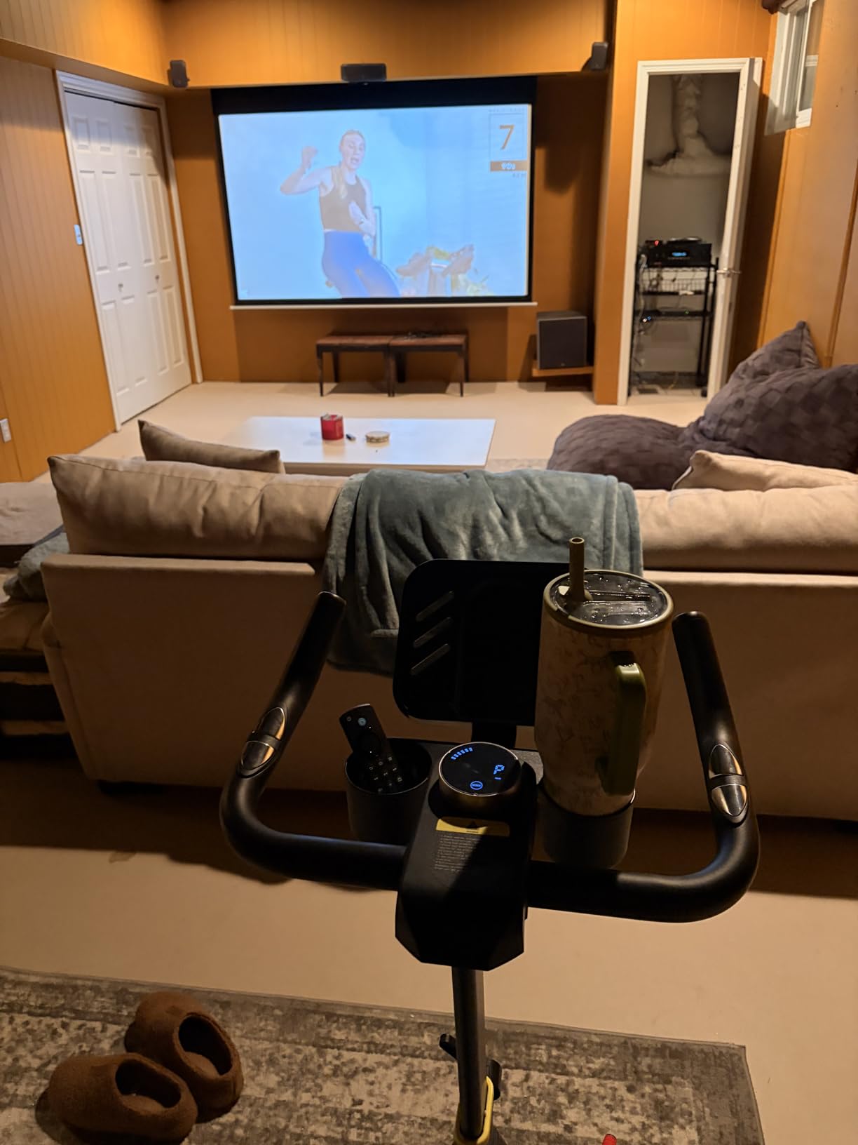 Exercise Bike, Adjustable Magnetic Resistance Stationary Bikes for Home Cardio with Exclusive App, Indoor Bike with 330lbs Weight Capacity Comfortable Seat, Tablet Mount and Fitness Courses customer photo 2