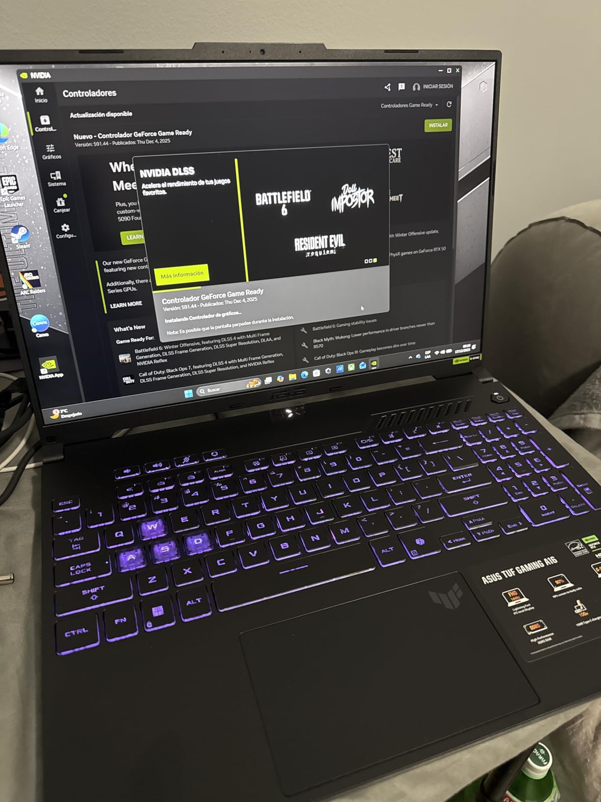 TUF Gaming A16 Laptop: AMD Ryzen 7 7445HS, 16