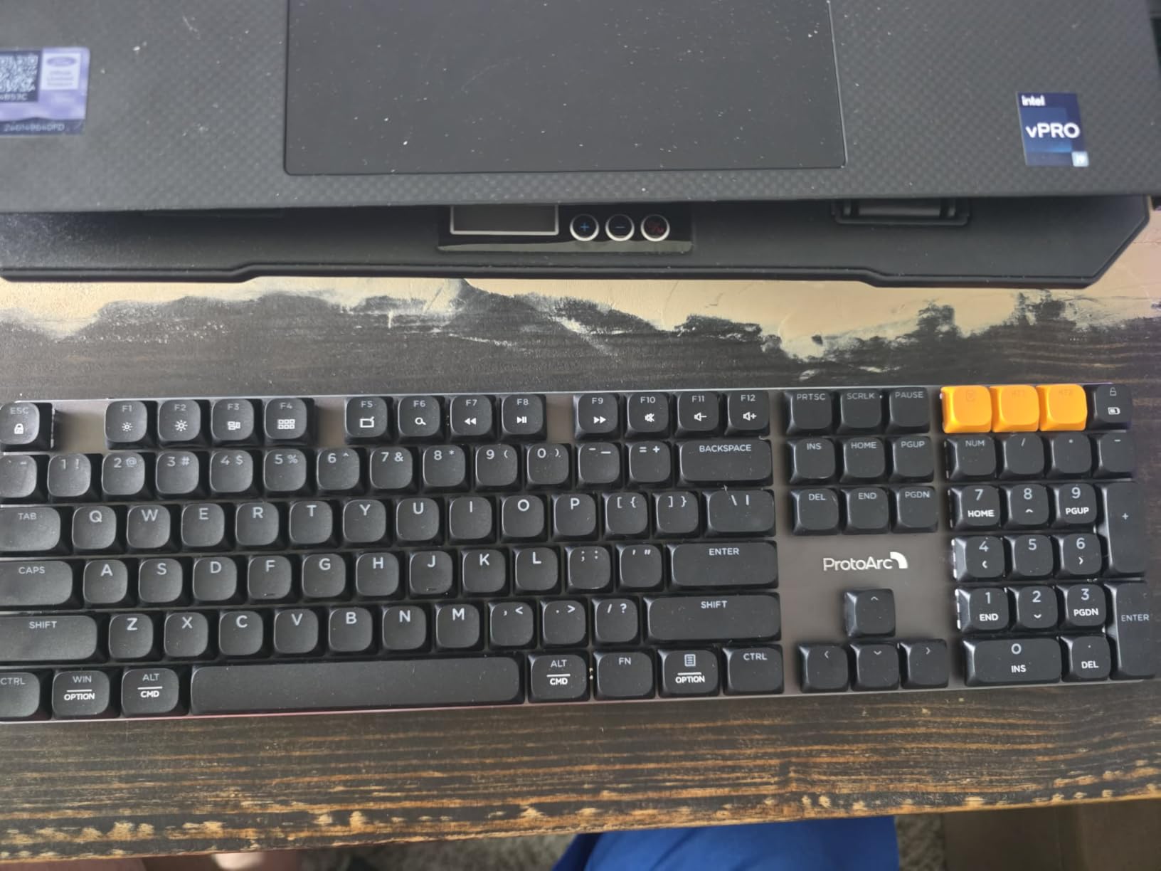 ProtoArc KM310 Mechanical Keyboard and Mouse, Wireless Rechargeable Aluminum Keyboard Mouse, 2.4G+Dual Bluetooth, Low Profile Keys, Linear Red Switches, Multi-Device, for Windows/Mac - Space Gray customer photo 2